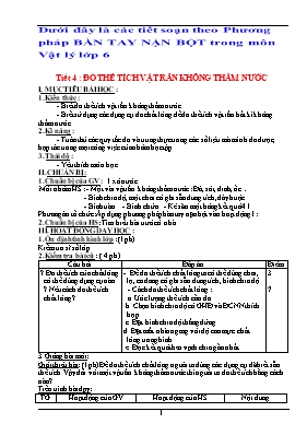 Giáo án Vật lý Lớp 6 - Tiết 6 đến 13